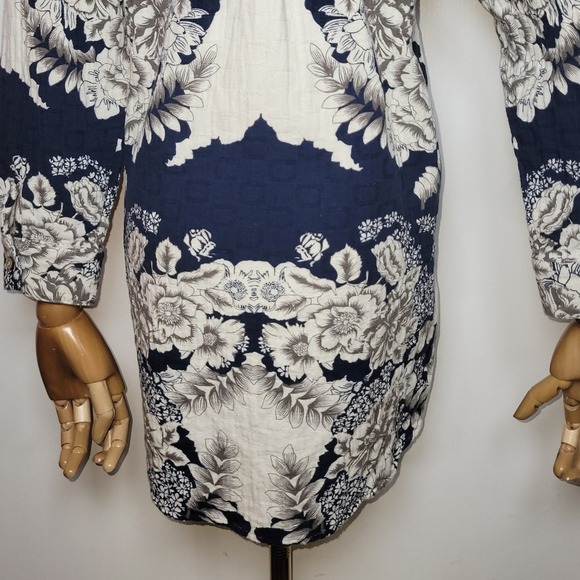 Soft Surroundings Floral Long Sleeve Button Shirt Size Large Petite Vacation - Picture 11 of 12